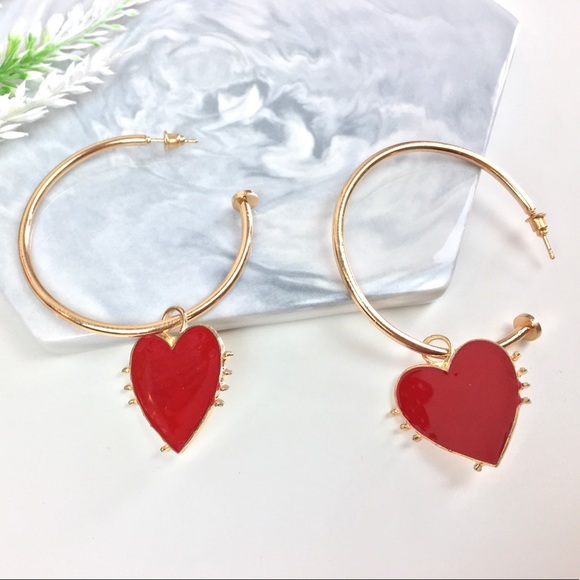 marie and lux Jewelry - 5 for $25 Heart Hoop Earrings